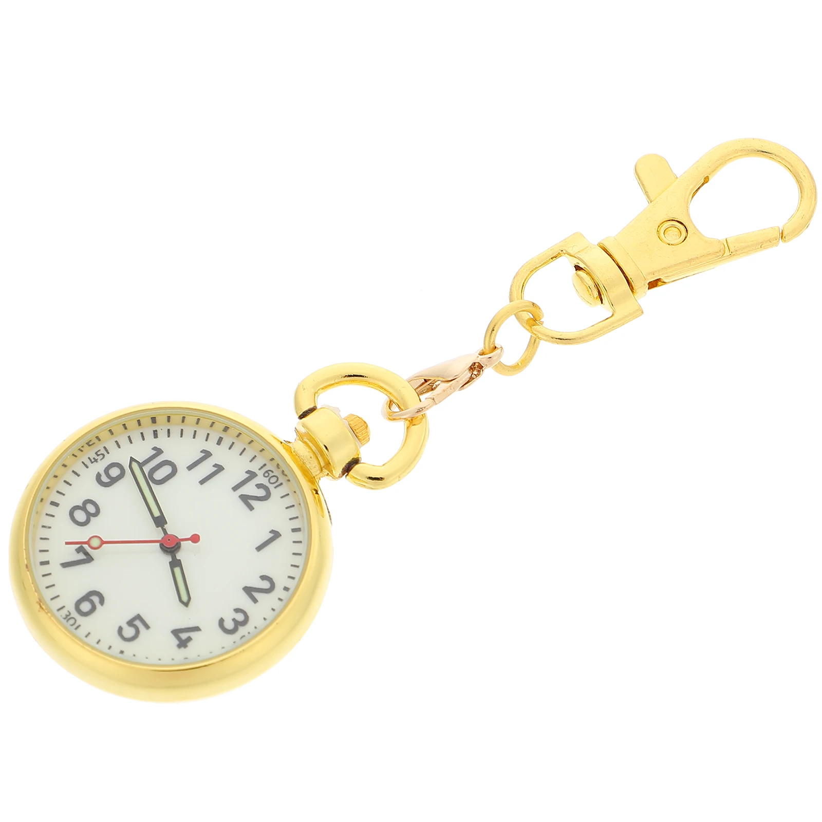 Светящийся зажим для медсестры, светящиеся карманные часы, пряжка для ключей, нагрудные часы, силиконовый металлический подвесной брелок, простая проверка времени, безопасный, прочный