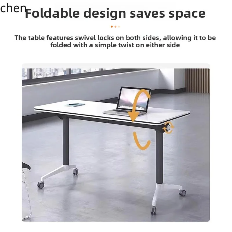 

HYS modular folding training table conference table set with wheels - mobile desk