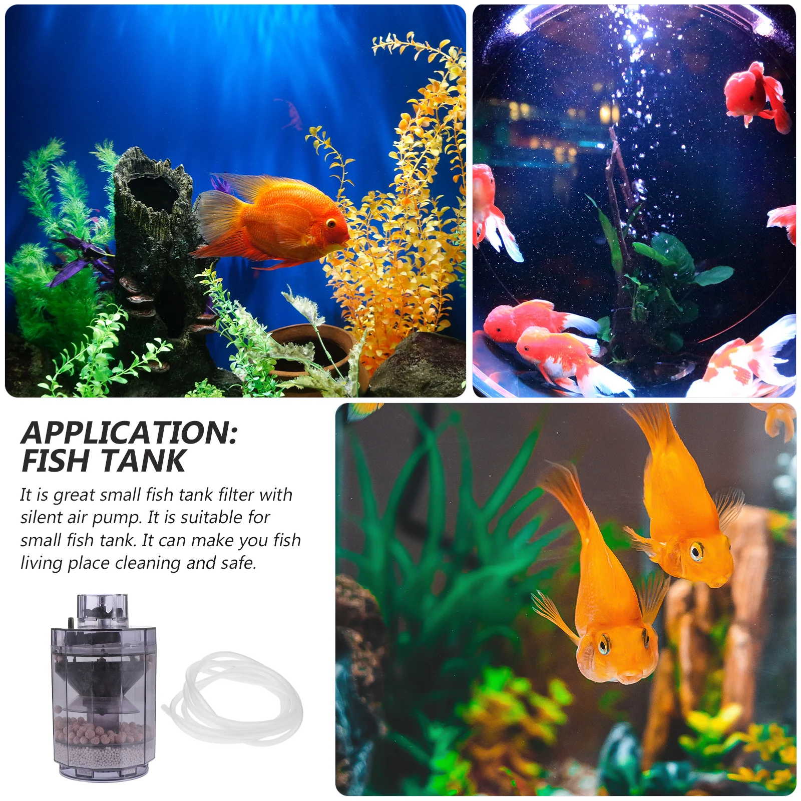 

Filter Pneumatic Toilet Suction Device Submersible Oxygen Air Pump Aquarium Fish Tank Cleaner Small