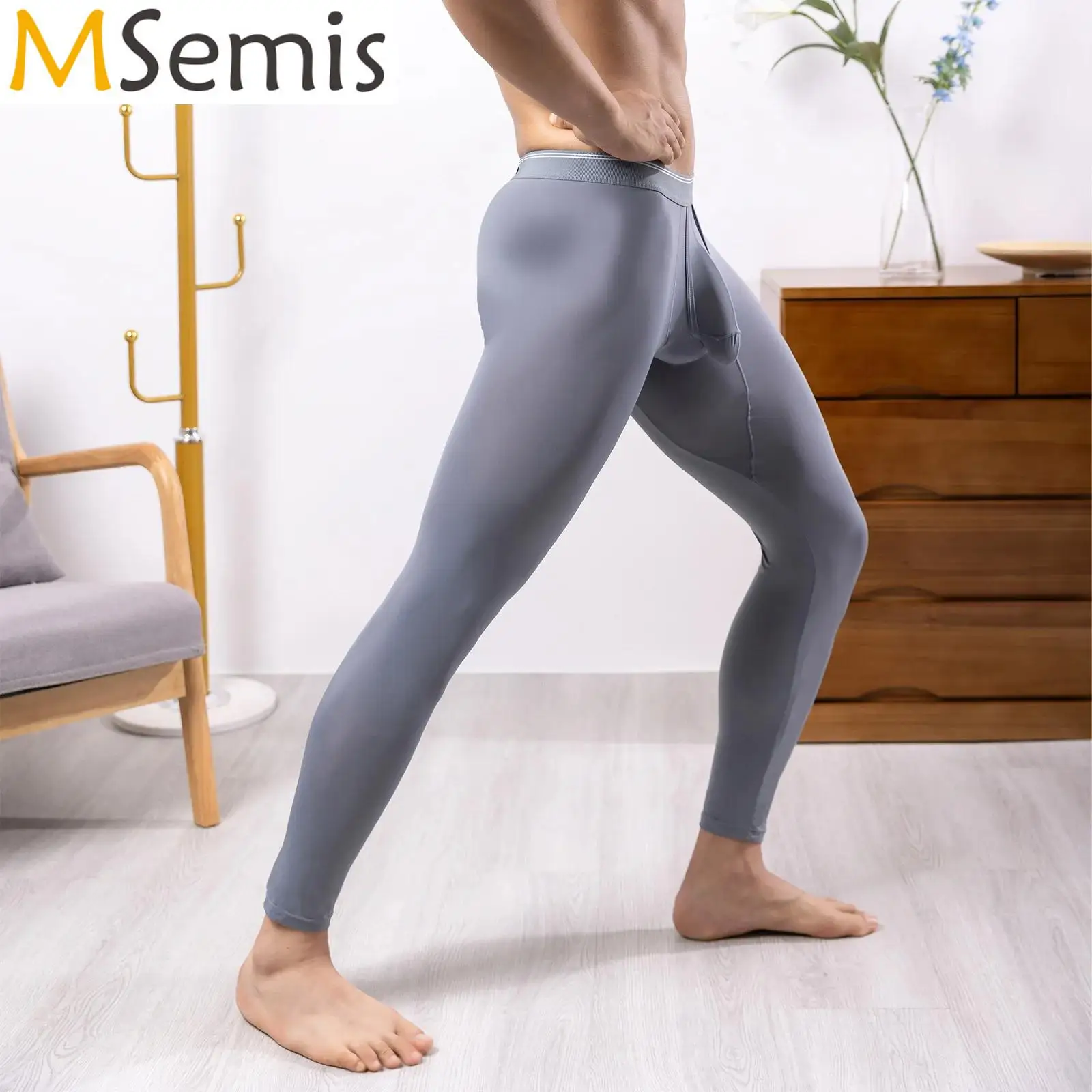 

Men's Clothings Stretchy Skinny Gym Pants Bulge Pouch Sweatpants Sports Leggings Bodybuilding Cycling Pilates Y2k Clothes