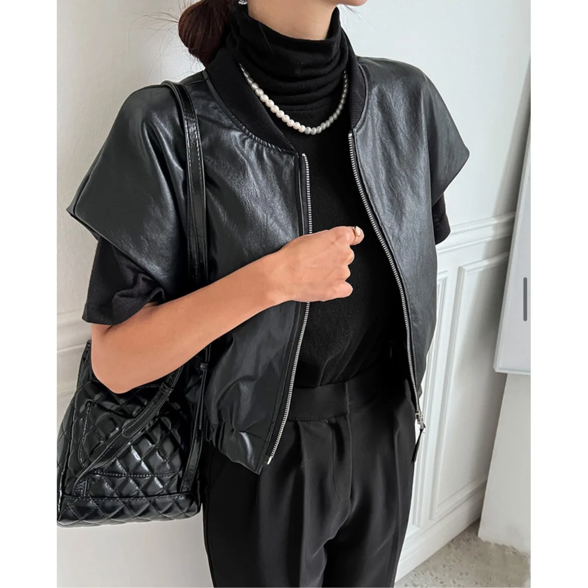 

Bla Svel Jaet Loose Fit Versatile Autumn Winter Outerwear Women's Faion Inner Wear ort Length Other Material