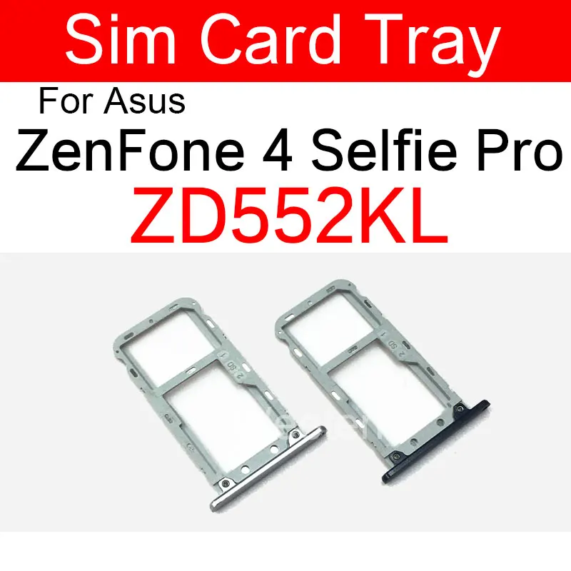 

Sim Card Tray Holder For ASUS ZenFone 4 Selfie Pro ZD552KL Sim Reader Card Scoket Adapter Replacement Parts