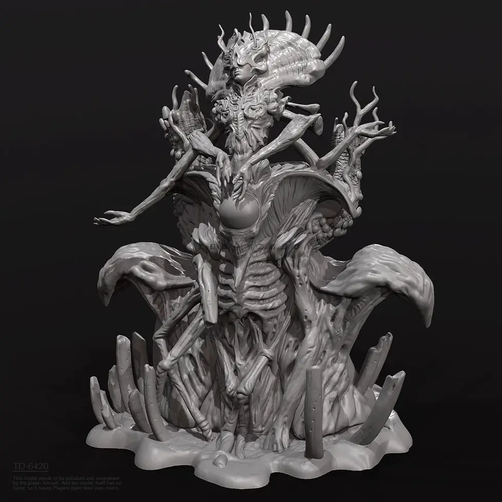 50mm 75mm Königin der Trockenen Knochen Mini Harz Weiß Form Montage Modell 3D DIY Färbung Miniaturen Figuren Spielzeug geschenke – Detail 5