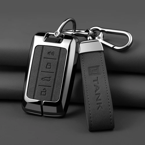 Imagen 2 del producto Funda para llave de coche de aleación de Zinc para Great Wall GWM WEY TANK 300 500 Tank300 Tank500, funda para mando a distancia, accesorios para llavero