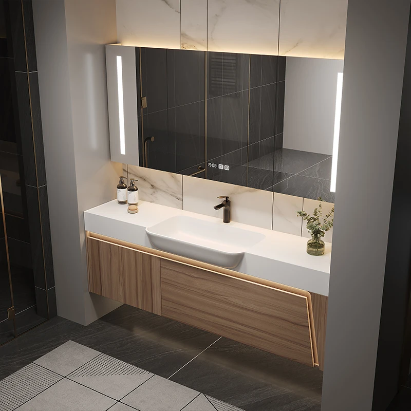 

Corian Integrated Narrow Side Big Belly Basin Bathroom Cabinet Combination Bathroom Wash Basin Washbasin Washbasin Washbasin 、