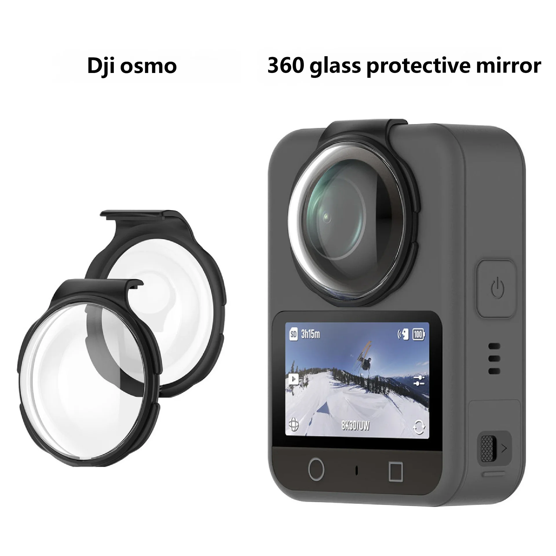 Glass Lens Protector for DJI 360 Camera High Definition Scratch Resistant Bayonet Protective Film Accessory