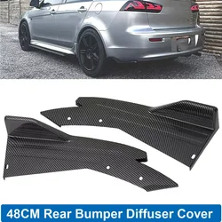 48cm Front Rear Bumper Canard Winglet Spoiler Splitter Cover Sticker Universal For Mitsubishi Lancer Evo X Car Accessories