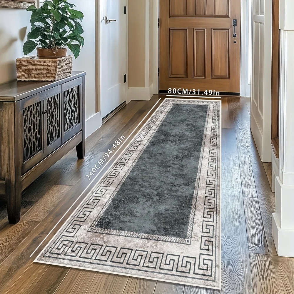 VIKAMA Light Luxury And Minimalist Style Long Corridor Carpet Home Decor Kitchen Floor Mat Laundry Rugs Edged Balcony  Mat