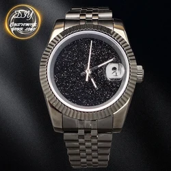 NH35 Watch 36mm/39mm Black Case Luxury Peacock Starry Sky Dial No Luminous Men's Automatic Mechanical Watch