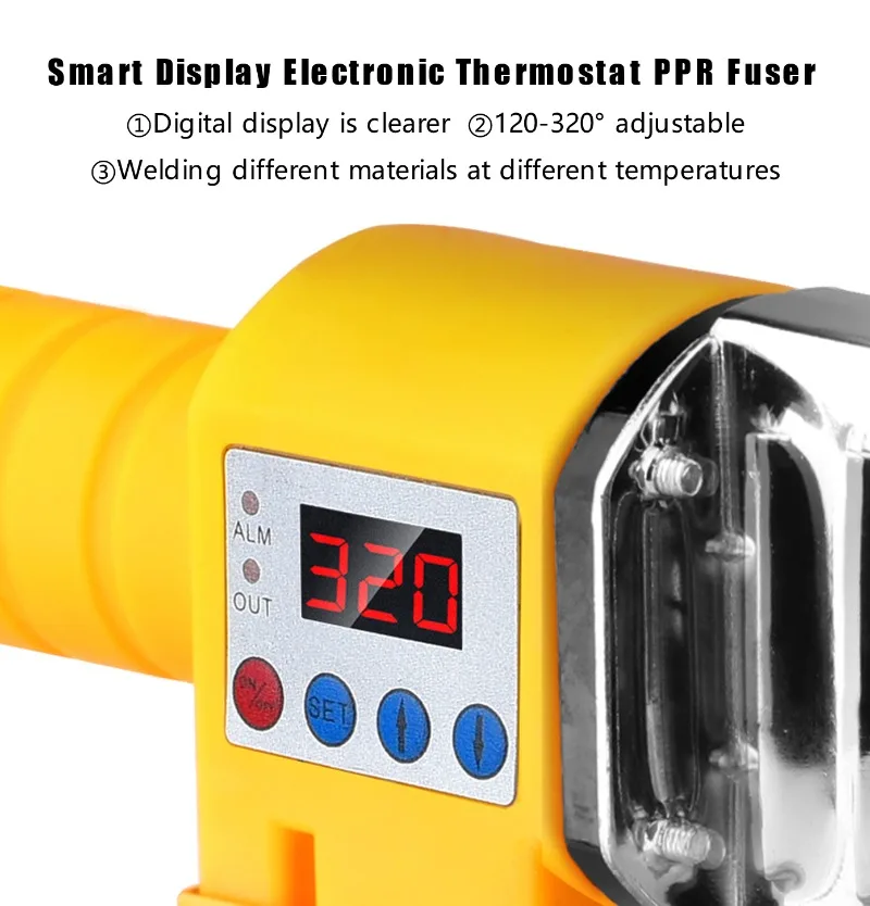 Máquina de soldadura de tubos, soldador de plástico, herramienta de fusión en caliente, tipo 600, 800/1000/63/32 W, PB/PP/PE/PPR