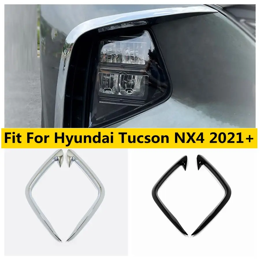 

Front Fog Light Lamp Eyebrow Eyelid Decoration Stripes Cover Trim Fit For Hyundai Tucson NX4 2021 - 2023 Car Accessories