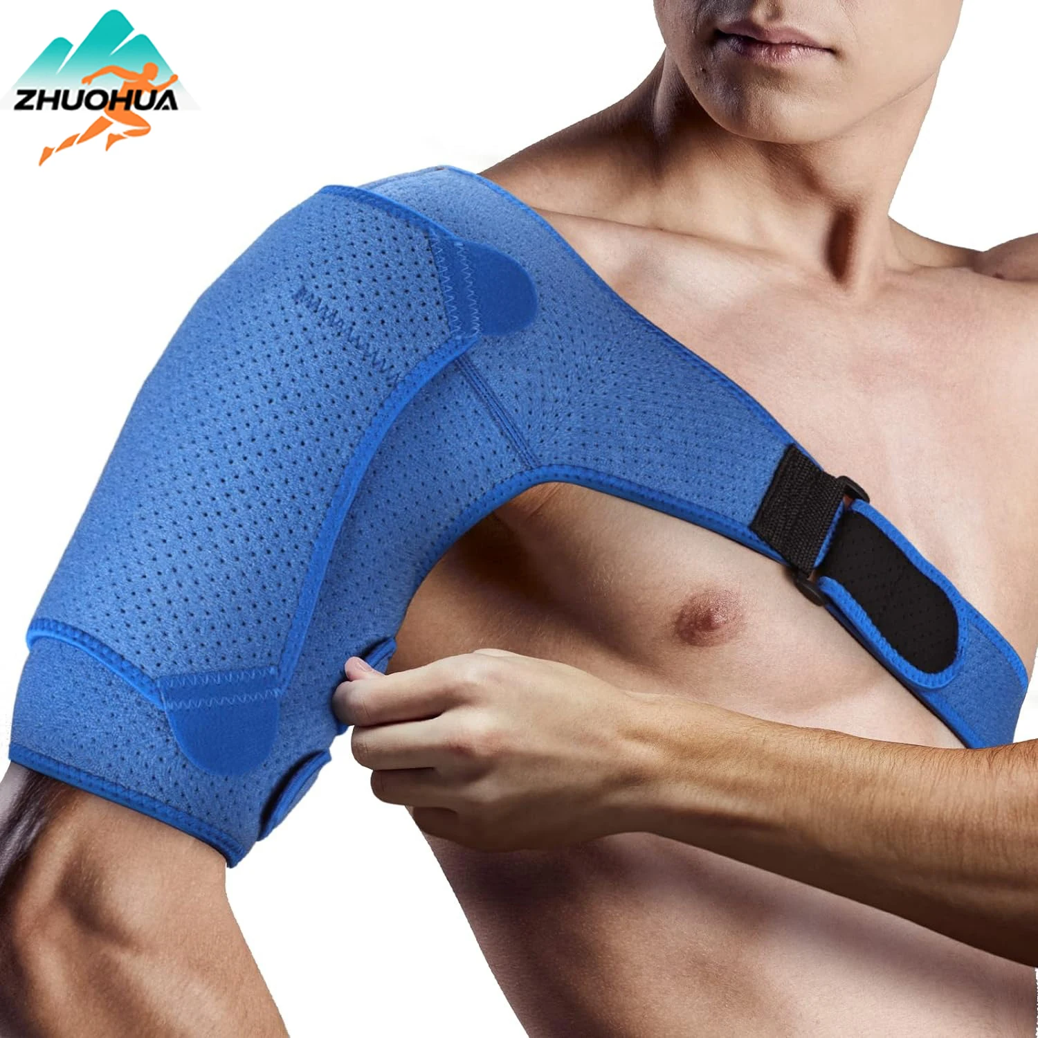 

ZHUOHUA Shoulder Stability Brace Breathable Neoprene Support for Rotator Cuff Dislocated AC Joint Labrum Tear Shoulder Pain