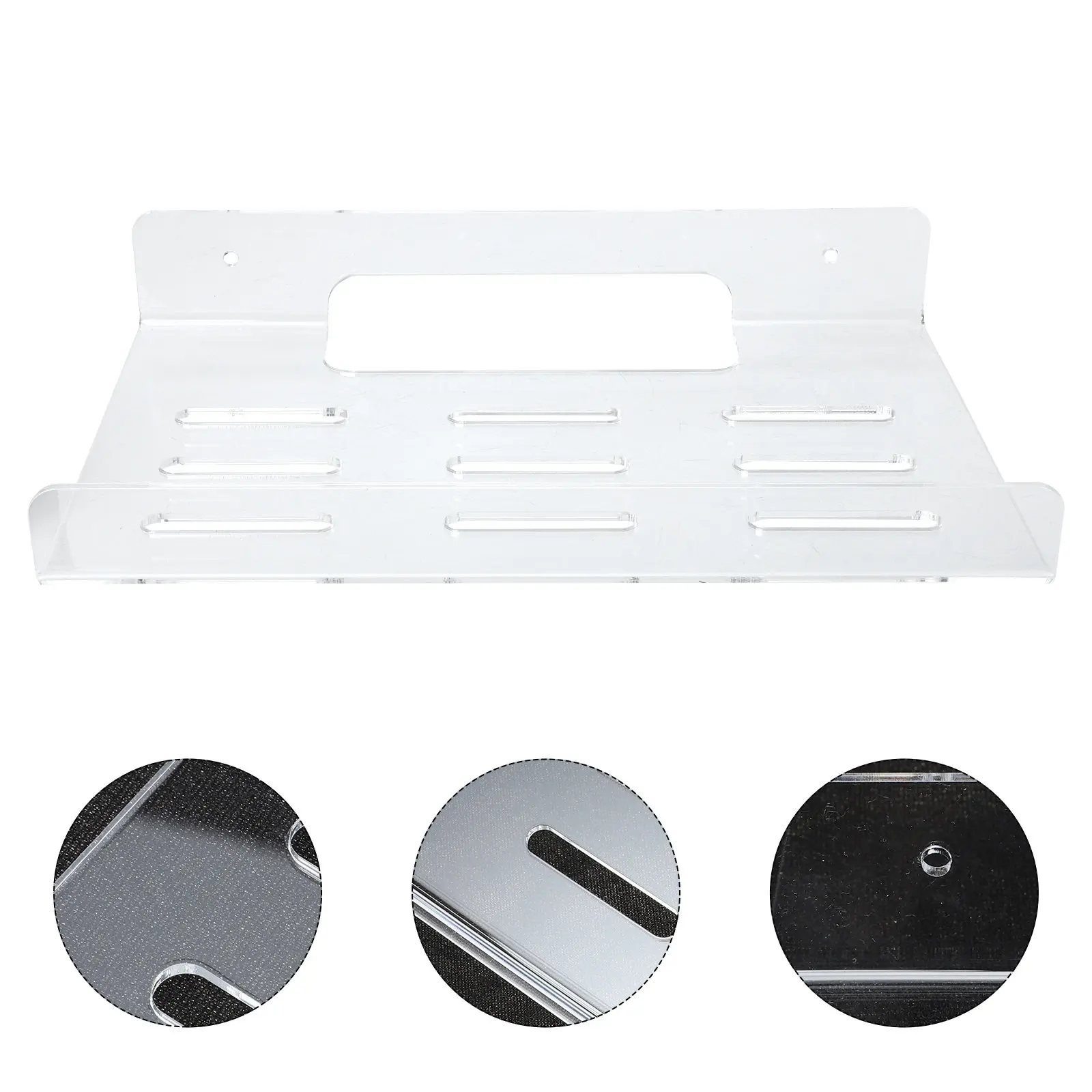 1Set Router Storage Rack Wall Mounted Organizer Acrylic Simple Hanging Storage Holder Household Wall Shelf Router Stand Speaker