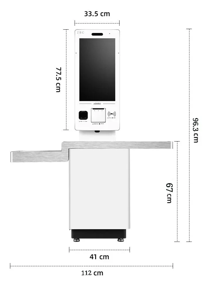 Thermal Printer Touch Screen Restaurant Self-Ordering Terminal All in One Self Ordering Kiosk 21.5inch impresora portatil