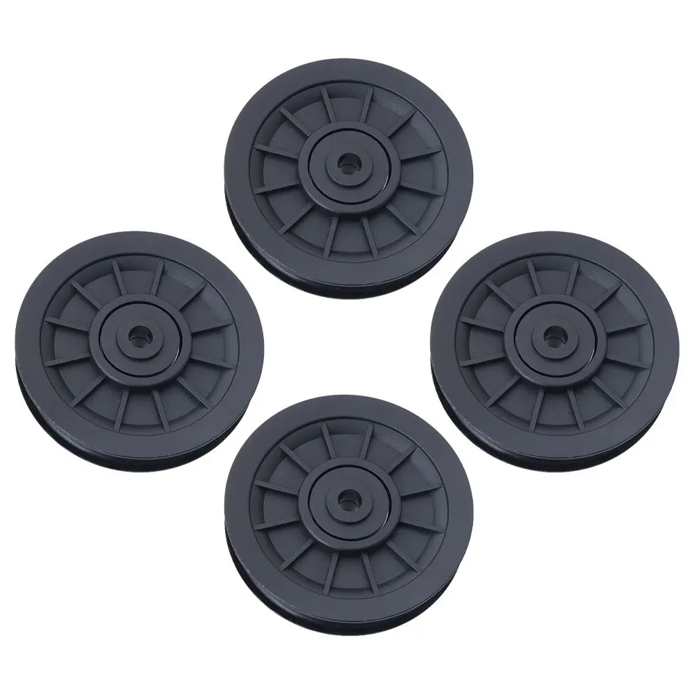 4Pcs Premium Pa6 Wearproof Pulley Wheel Equipment Part Anti-Impact Flexible Gym Pully Wheel Replacement