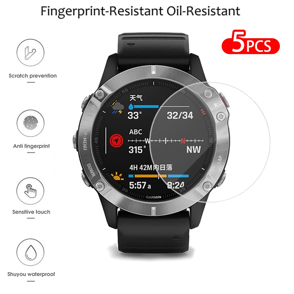 

Закаленное стекло 9H для Garmin Fenix E 8 7X 6Pro Tactix 51 43 мм, защитное стекло для экрана, пленка против царапин, аксессуары