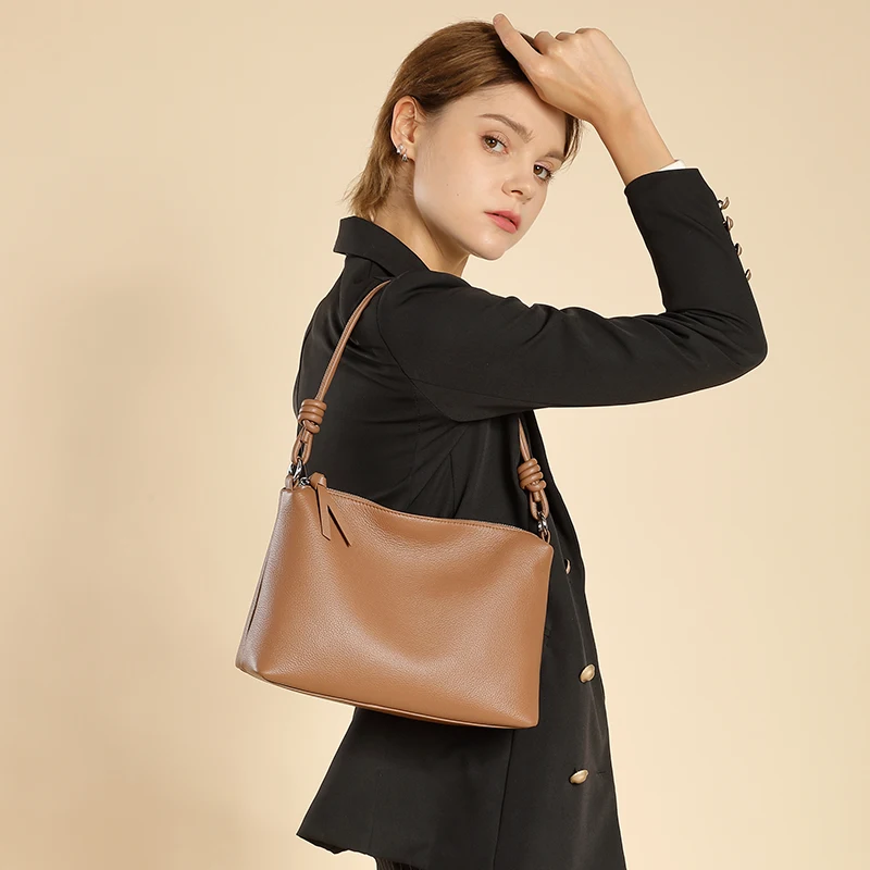 

Genuine Leather Women's Bag High Quality Luxury Women Shoulder Bag Cowhide Crossbody Bags Large Capacity Female Handbag