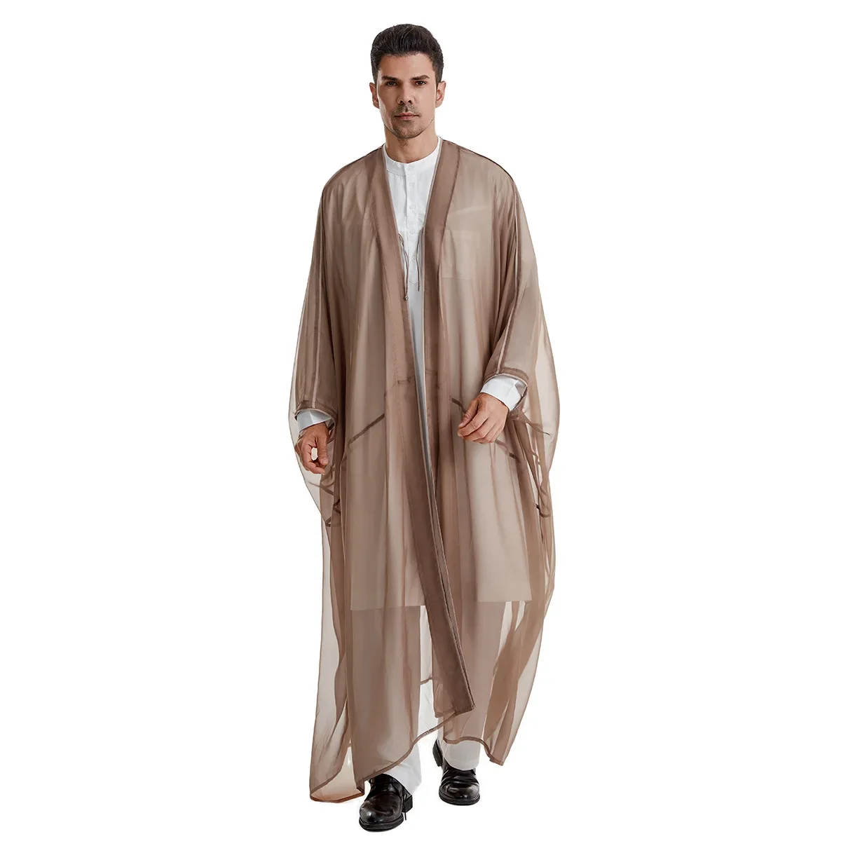 2024 New Style Islamic Men\'s Muslim Robes, Arab, Saudi, Iranian, Dubai, UAE Men\'s Muslim Fashionable Outerwear Clothing M-XL