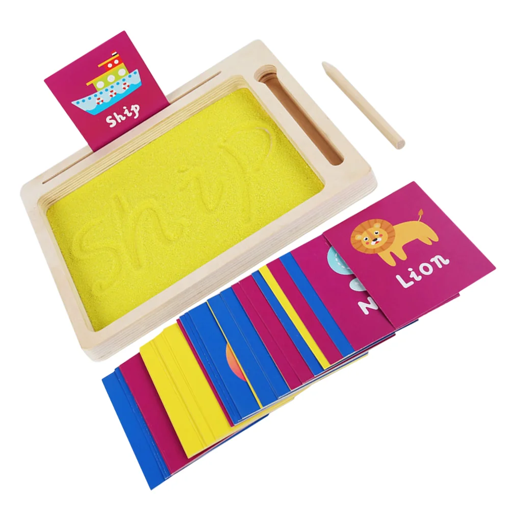 Toddler Toys for Girls Sand Painting Set Kids Educational Induction Pre School Tray Writing Letters Toddlers Child