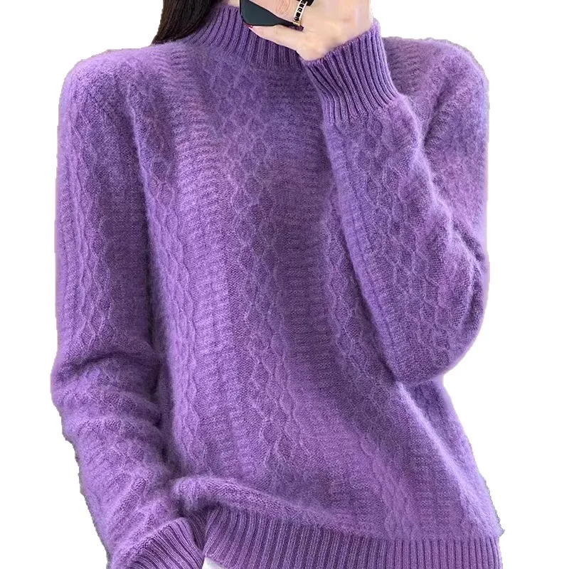 Autumn Winter Sweater Women Pullover Loose Large Size Fashion Inner Knitted Jumper Bottoming Shirt Female Long Sleeve Sweater