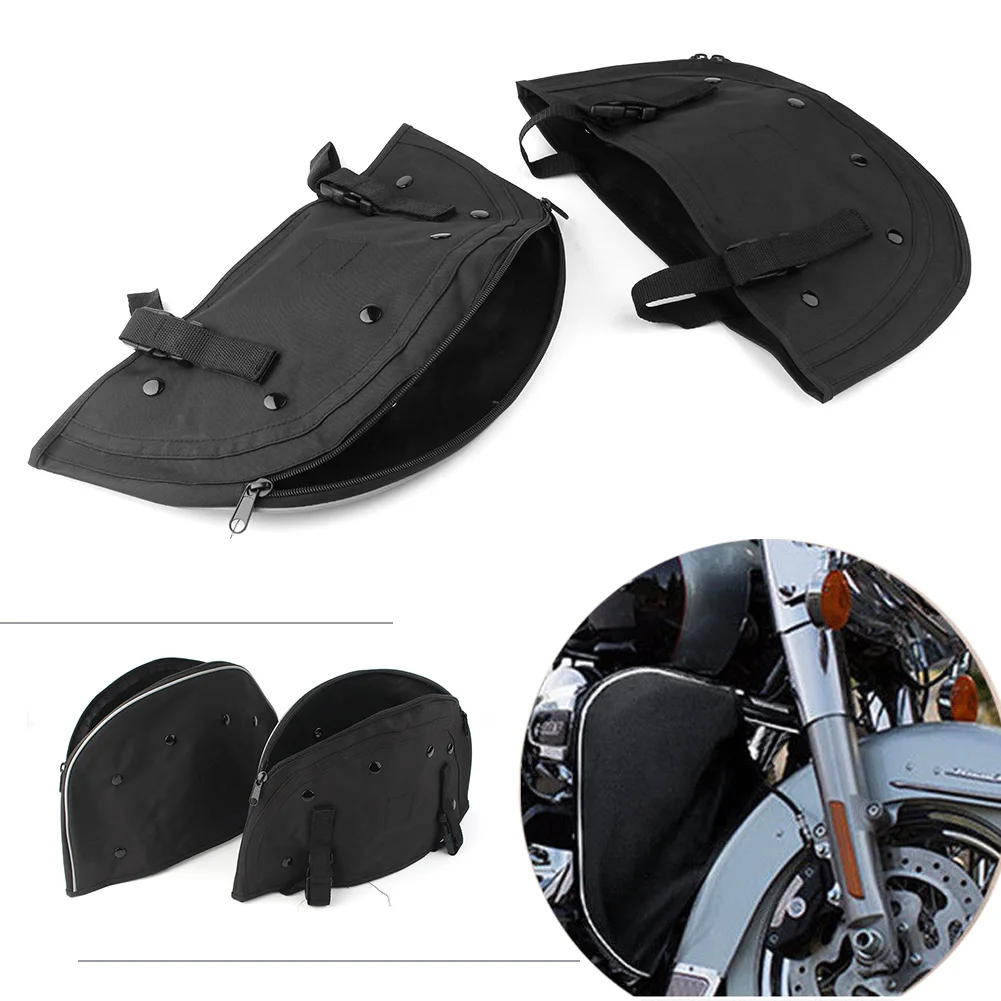 2x  Soft Lowers Chaps Leg Warmer Bag Engine Bar For Harley Softail FLS FLSTC FLSTF 49004-90 / 49004-00A