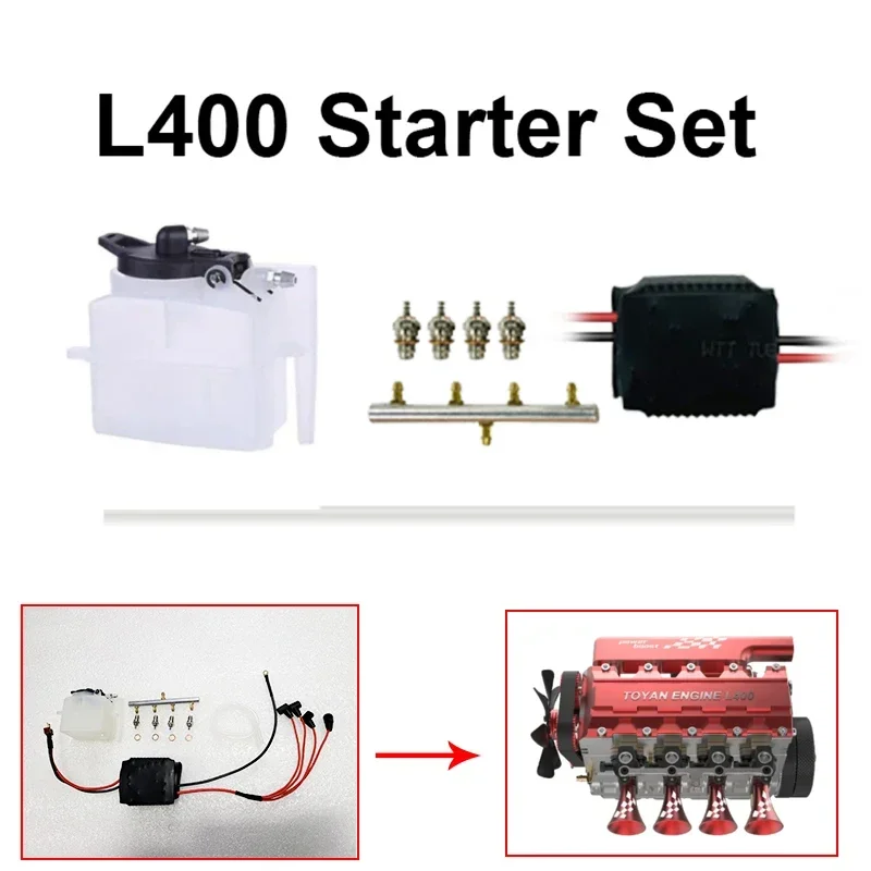 FS-L400 4 Stroke Engine Starter Kit (spark Plug + Oil Pipe + ESC + Fuel Tank )