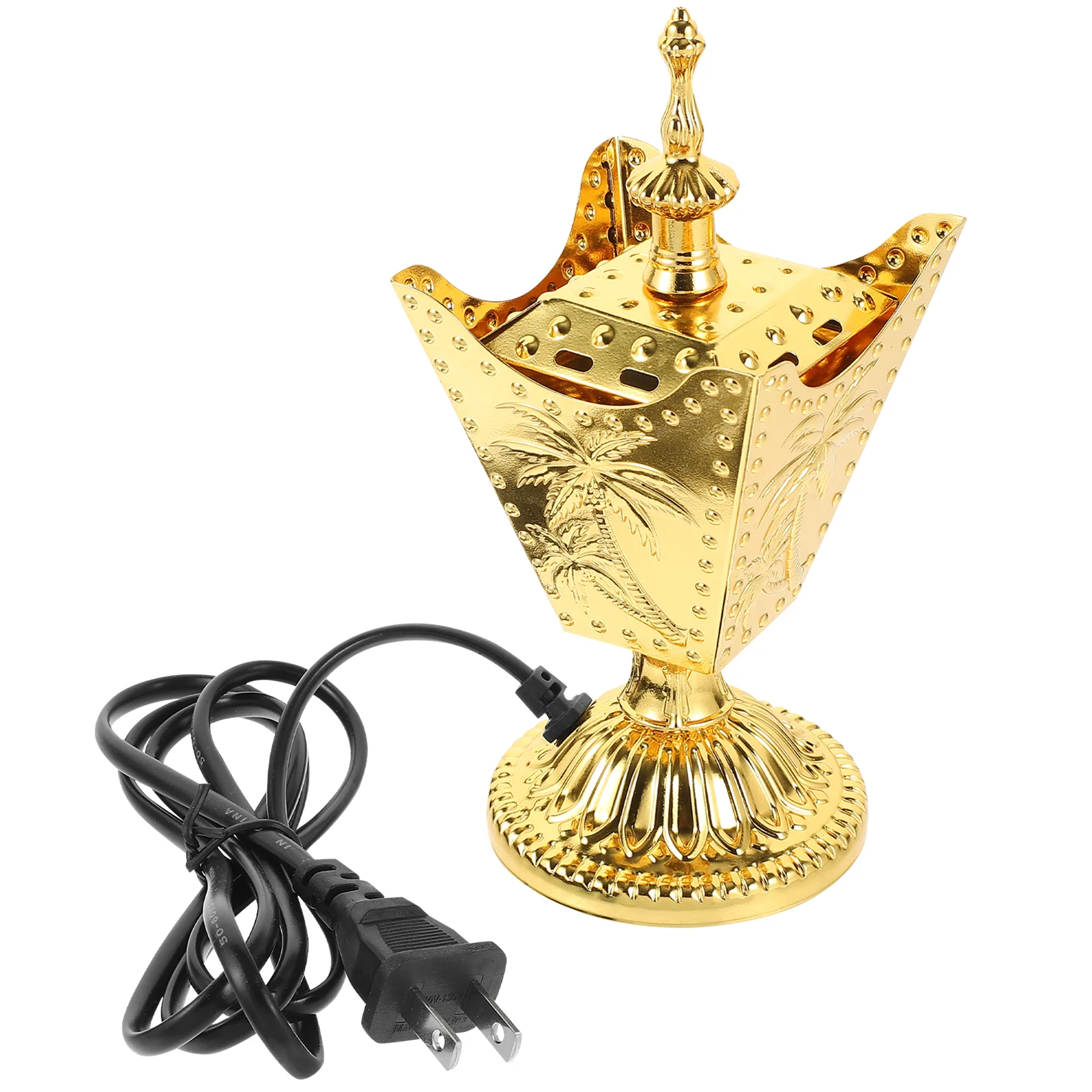 

Plug-in Incense Burner Metal Retro Censer Electric Burners Craft Table Decors Charcoal