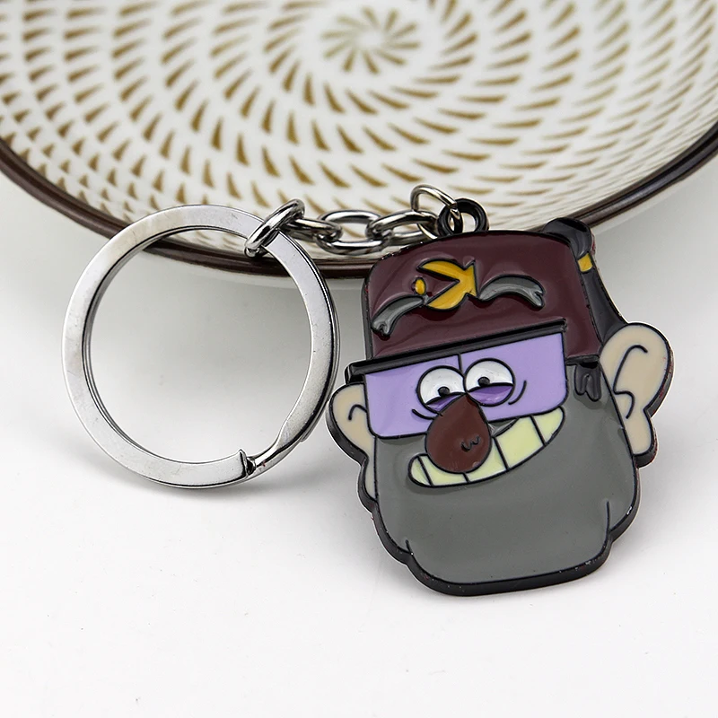 Anime Gravity Falls Cipher Keyring Mysterious Town Stanley Pines Dipper Mabel Zodiac Journal Metal Enamel Keychain Key Toys