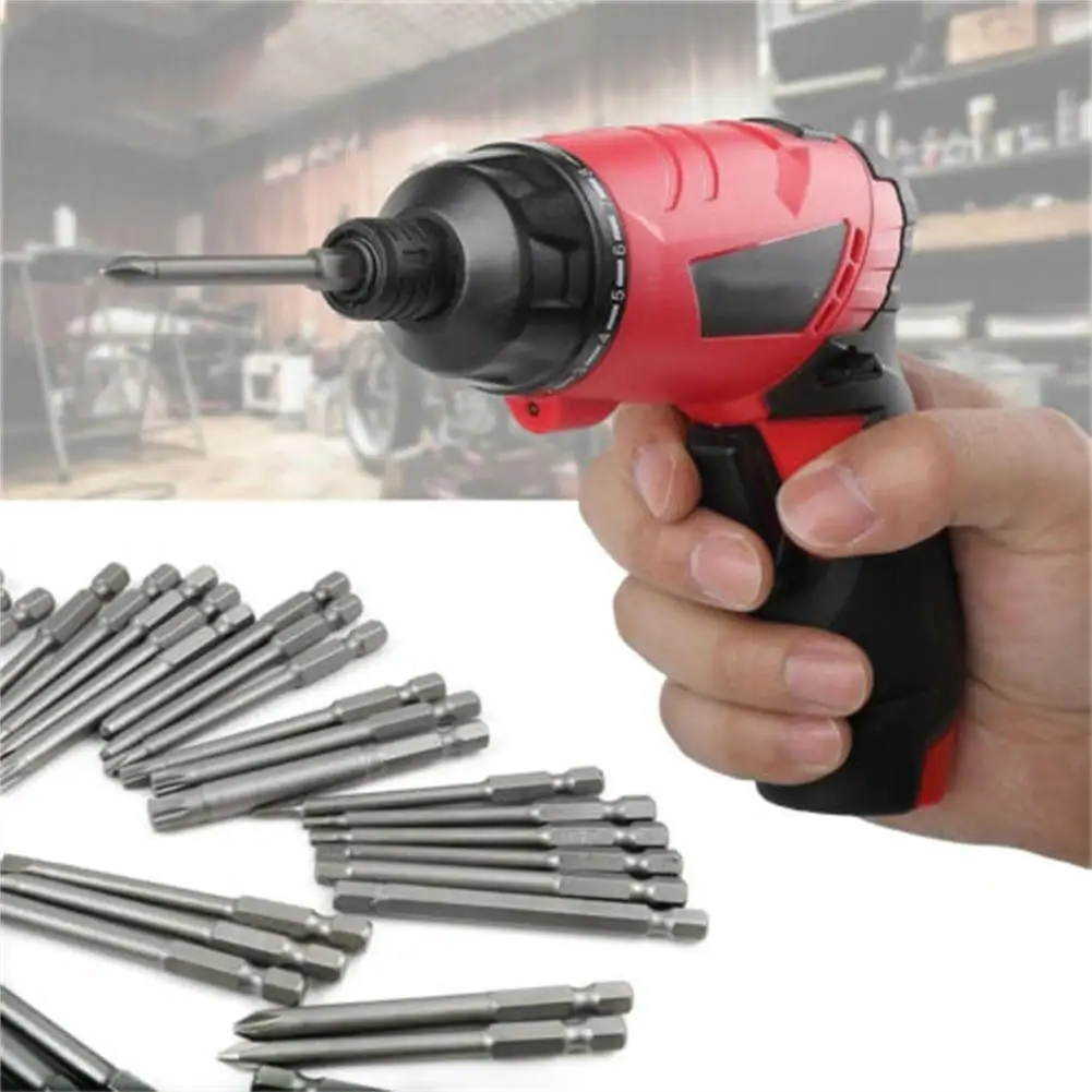 50pcs Extra Long Security Drill Bits Portable Hex Torx Star Flat Screwdriver Bit Set With Sturdy Box Tools Accessories