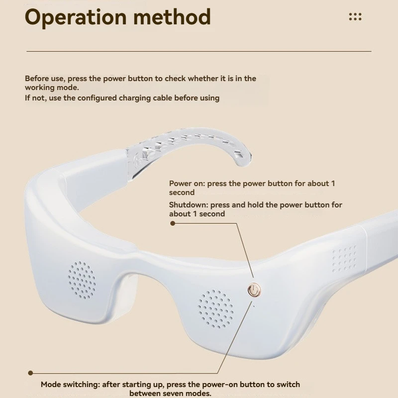 جهاز تجميل العين الكهربائي ذو سبعة ألوان ساخن وبارد، محدد جوهر العين المضاد للتجاعيد والهالات السوداء، مضاد للشيخوخة، تعب العين r #2