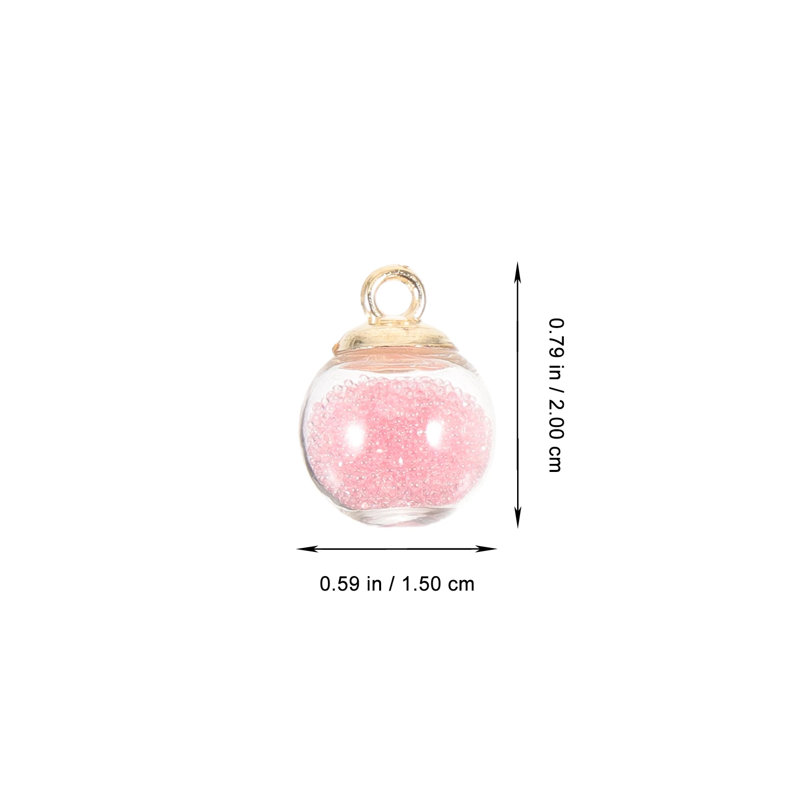 

60pcs Ball Pendant Mini Charm Necklace Hanging Decorative Crafts DIY Jewelry Making Mini Glass Ball Charm Tools Accessories