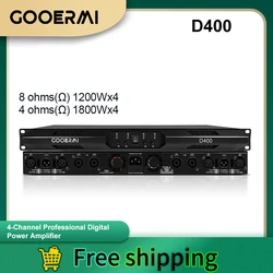 GOOERMI D200/D400 Digital Power Amplifier 2/4 Channel 2000W Professional Amplifier Karaoke Audio Power Amplifier For KTV