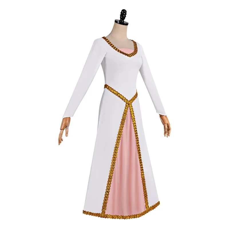 

TYV55Princess Fiona Cosplay Costume White Wedding Princess Dress Nice Stitching outfits Halloween Party Performance ConventionL]
