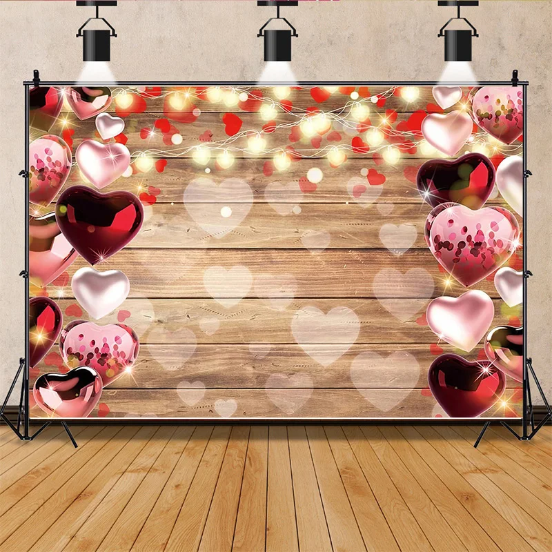 Mother's Day Background Curtain Red Rose Valentine's Day Love Wedding Bride Pre Wedding Party Photography Backdrops Props VV-54