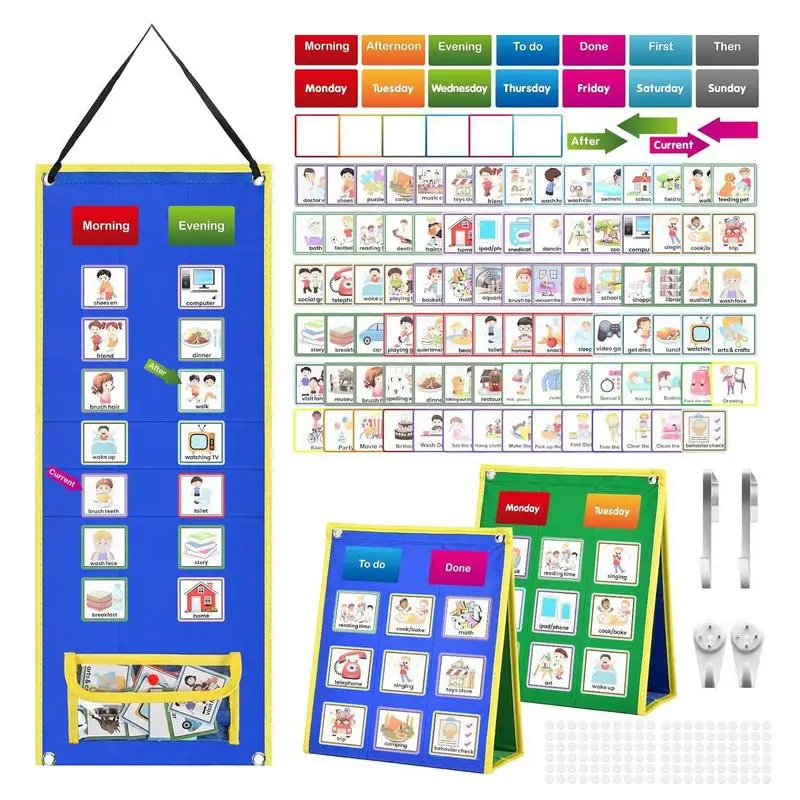 

Daily Visual Schedule For Kids Chore Reward Chart Toddler Schedule Planning Board Calendar Chart Morning Bedtime Routine Chart