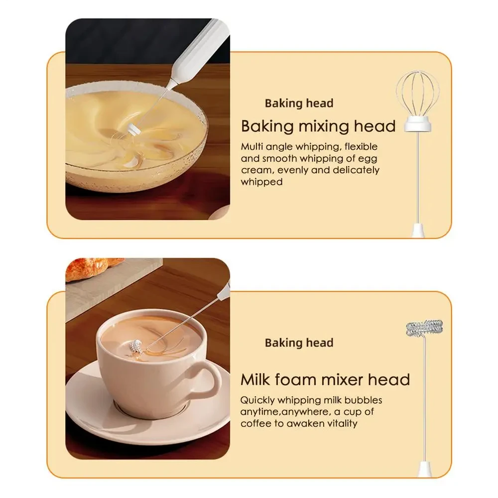 전기 우유 거품기, 휴대용 계란 거품기, 충전식 3단 음료, 잼, 커피 머신, 가정용 주방 반죽 믹서