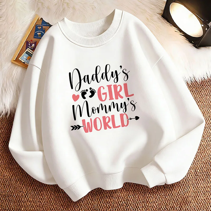 Daddy Love Letter Bedruckter Hoodie Kinder Pullover Sweatshirt Kapuzenpullover Mädchen Casual Hoodies Hip Hop Kleidung Grafik