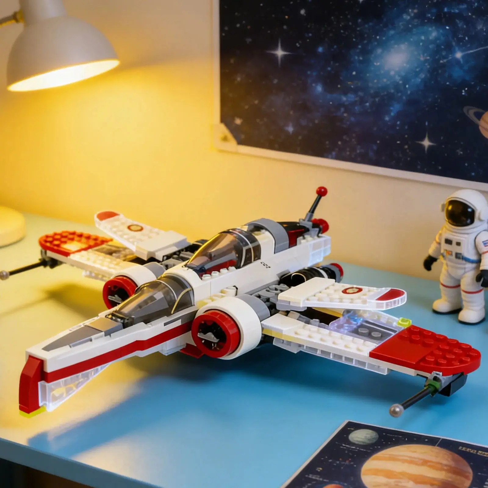 مجموعات مكعبات بناء للطائرات القتالية الفضائية 75402 متوافقة مع جزيئات ليغو مناسبة لهدايا عيد الميلاد 497 قطعة