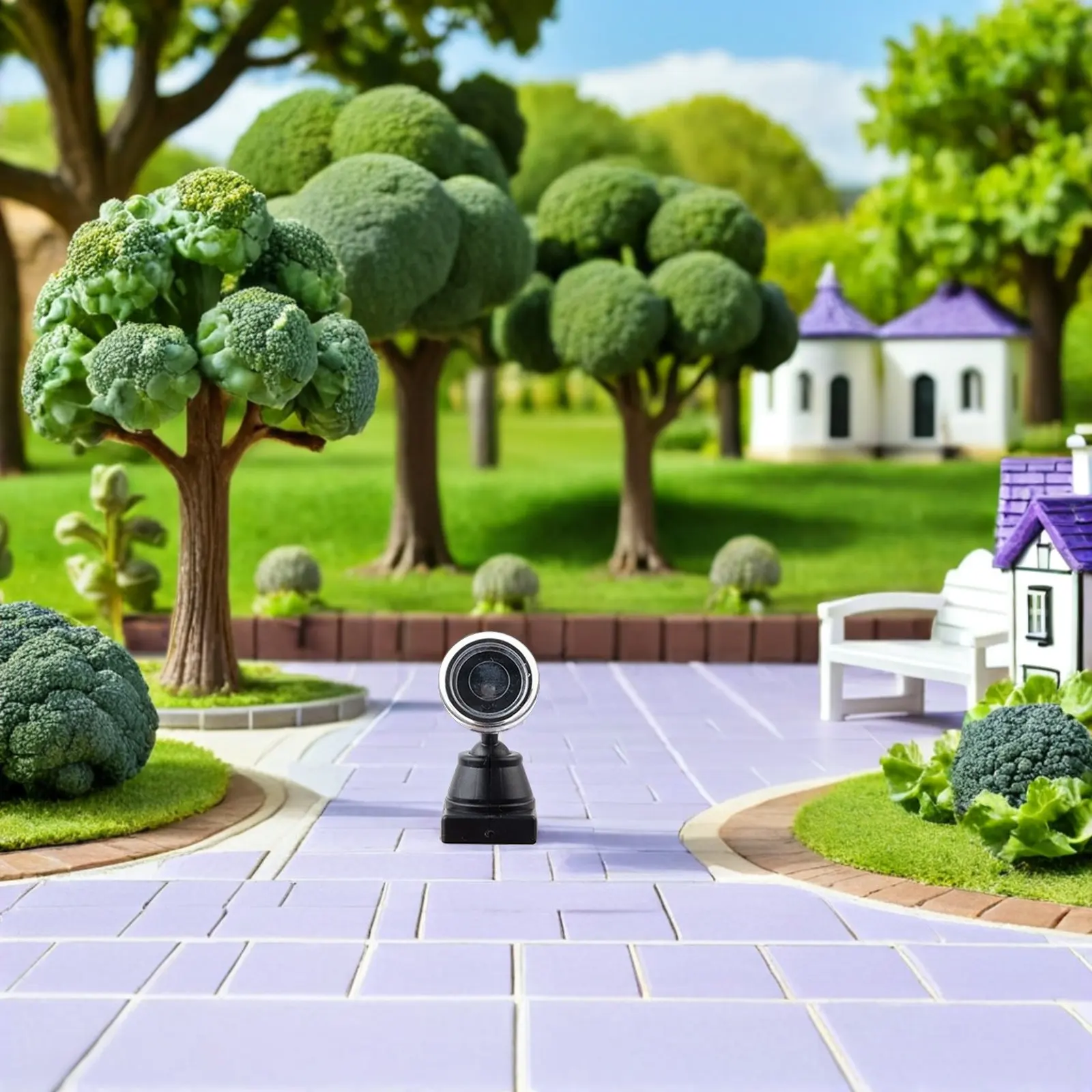 2Pcs Railroad Signal Light Sturdy Plastic Metal Mini Spotlight for Sand Table Landscape Train Layout Scene Decoration view 6
