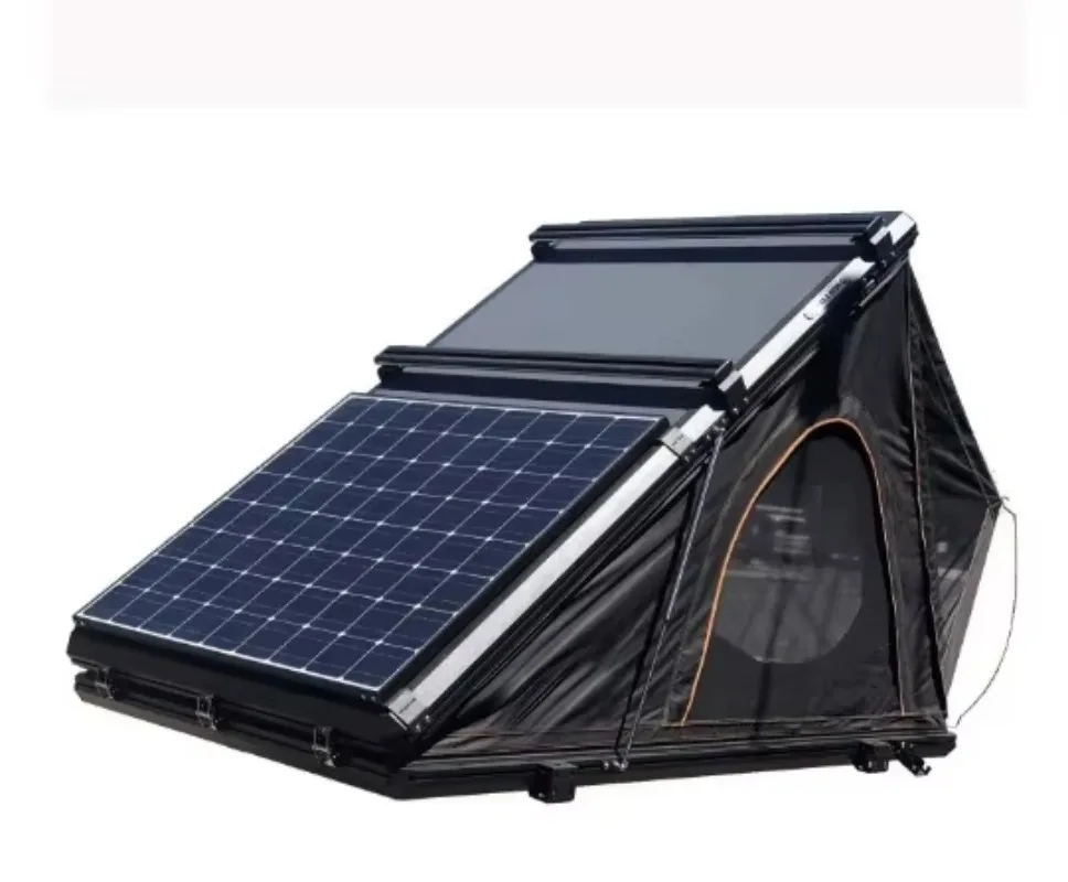 300kgs SUV Car Roof Top Tent with Solar Power Powered Panel Tents Aluminum Alloy Honeycomb Board Inflatable Rooftop