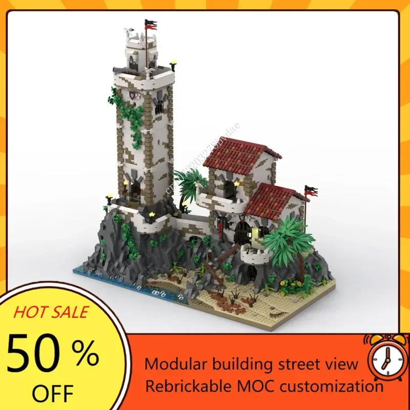 5101PCS Customized MOC Pirate series Old Guard House and Tower Model Custom Puzzles Technology Education DIY Assembly Toys Gifts