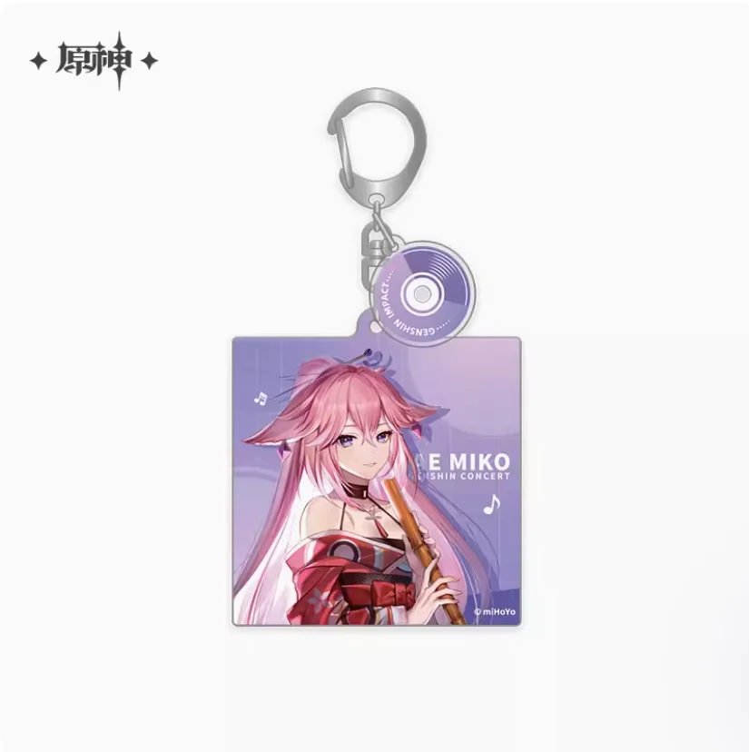 2024 Anime Genshin Impact 2022 Online Concert Series Pendant Keychain Cartoon Figure Shenhe Yun Jin Xinyan Yae Miko Official