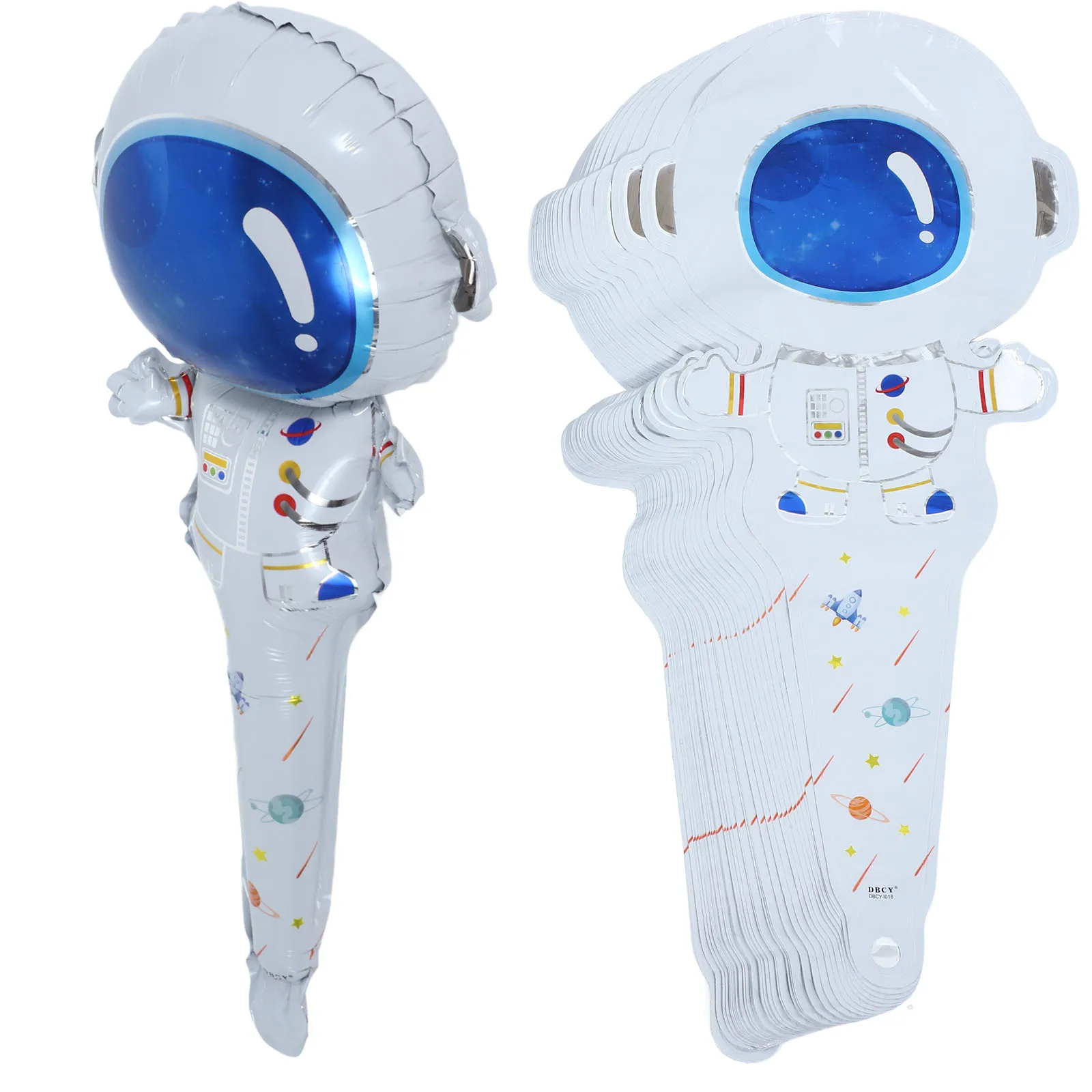 

50Pcs Unique Astronaut Balloons Inflatable Handheld Party Props Decorations for Celebrations