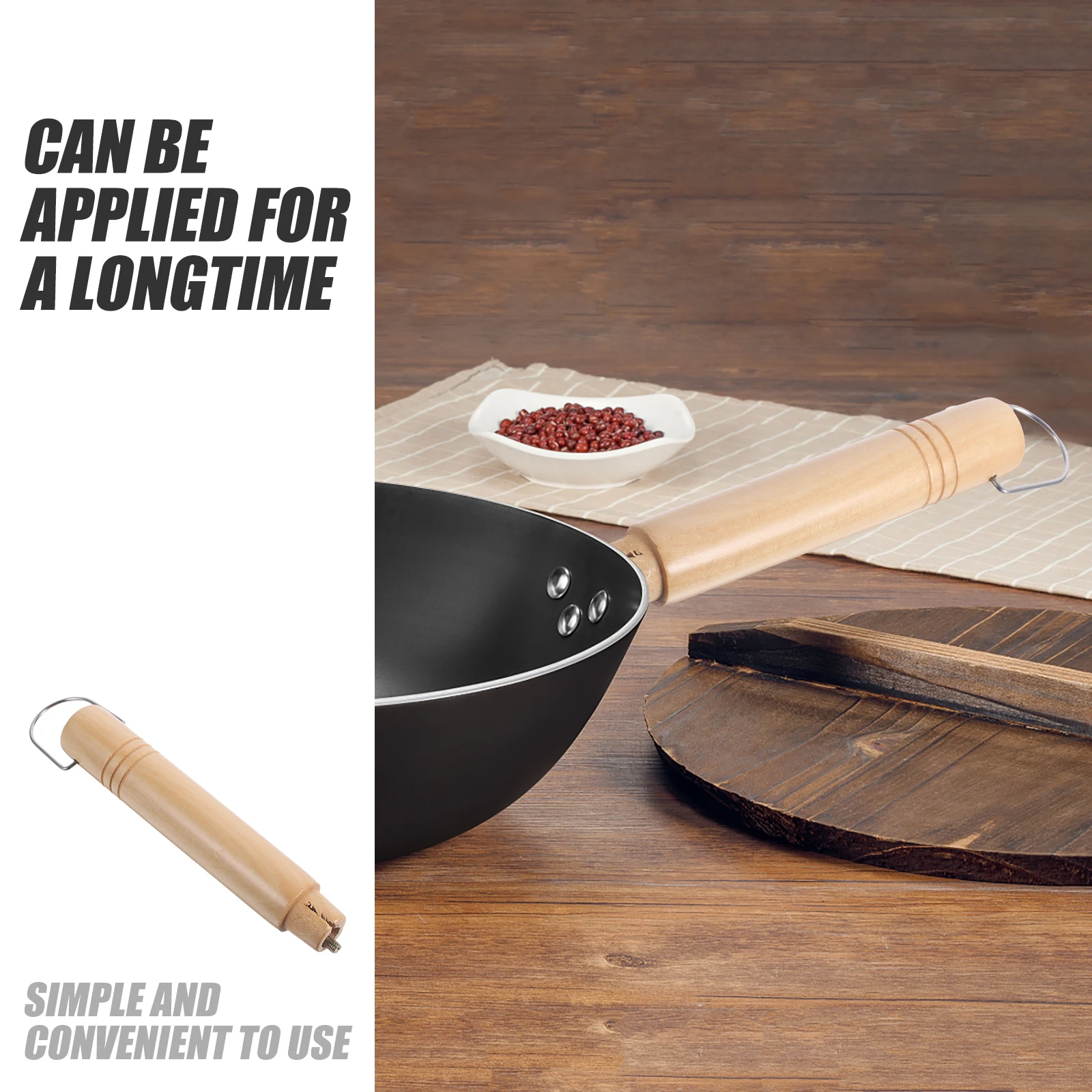 

Detachable Wooden Pot Handles Replacement for Milk Pan Kitchen Utensils Easy Clean Anti Scald Heat Insulation Reusable Practical