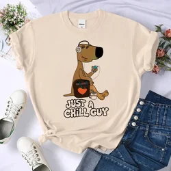 Chill Guy t-shirt female anime Vintage korean clothes Classic harajuku aesthetic anime Pop Culture Y2k Psychedelic Pastel