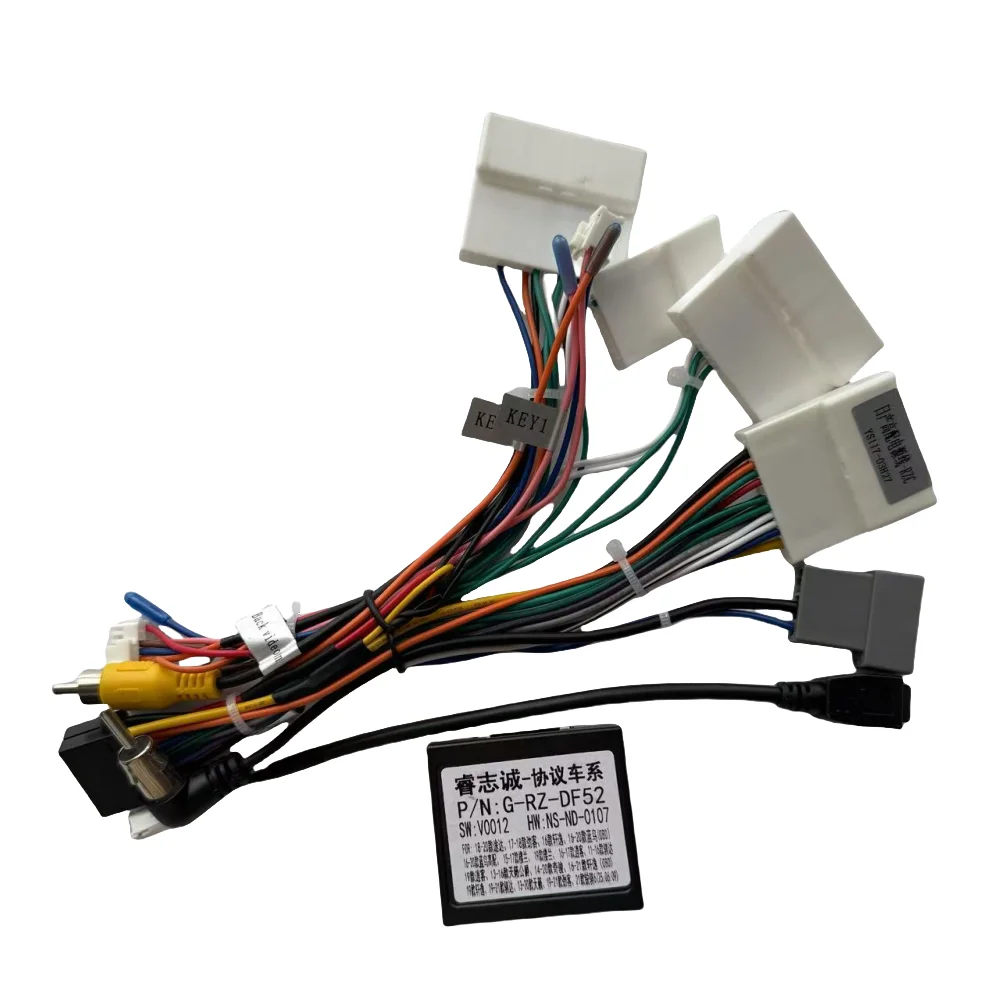 Canbus para Nissan Murano Qashqai J10 J11 X Trail Tiida/SYLPHY/ Terra/Bluebird Kicks/Versa Android Cable de cableado estéreo de 16 pines para coche