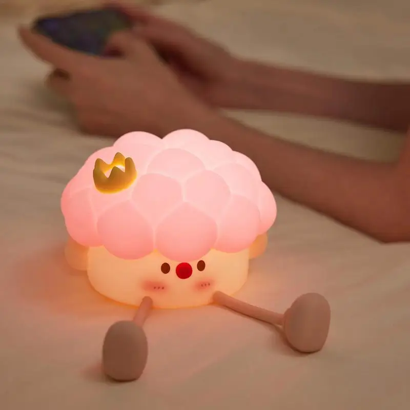 

Cute Cartoon Night Light Cute Silicone Kids Lamp Dimmable Light Cartoon Prince Silicone Clap Light Bedside Lamp Dimmable Touch