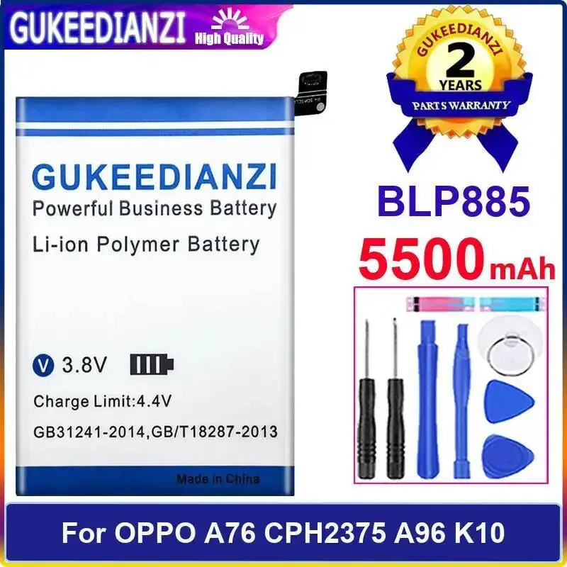

BLP885 5500Mah For Oppo A76 CPH2375 A96 K10 Reliable Power Mobile Phone Battery High Performance