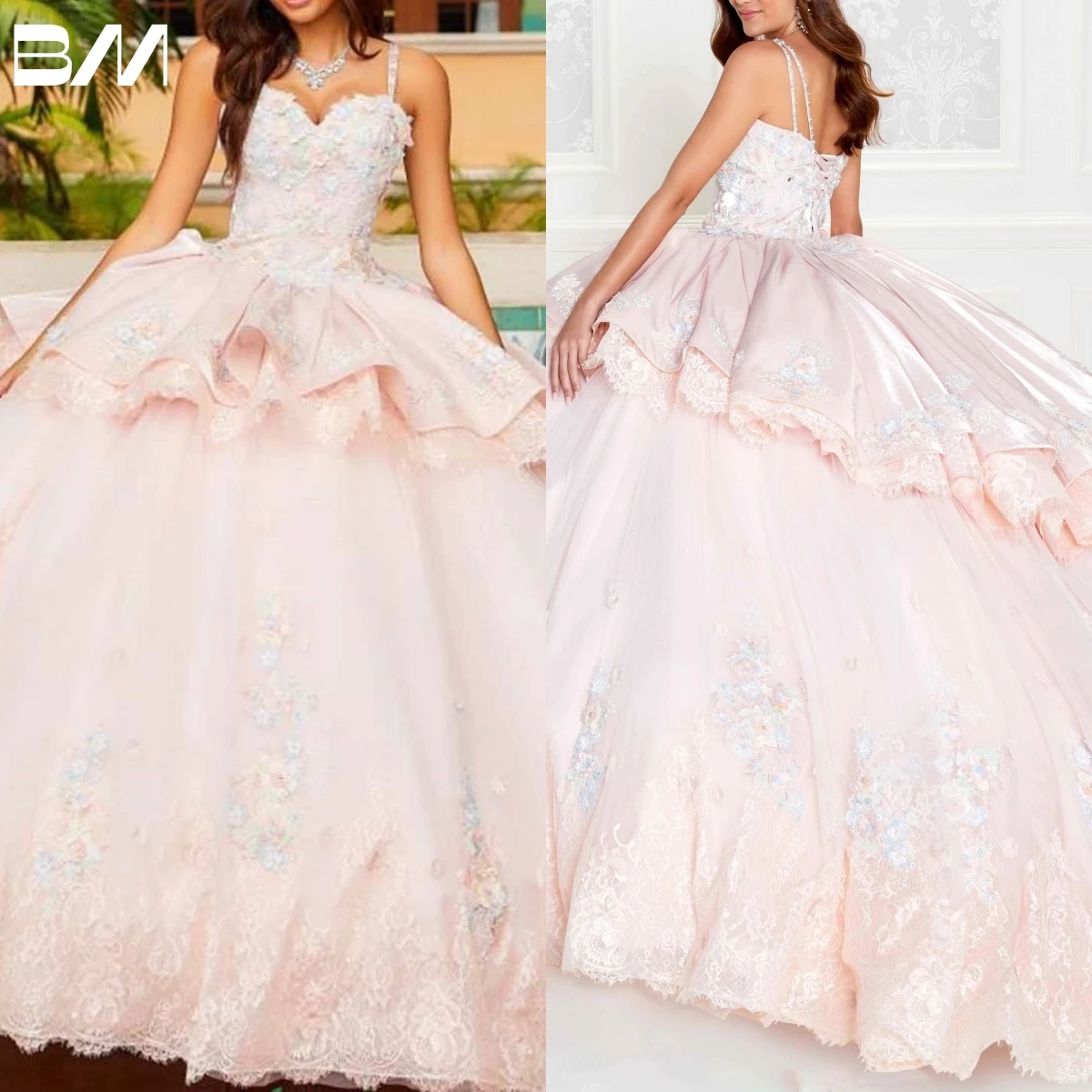 Kralen Vestidos De 15 Quinceañera Quinceanera Jurk 2023 Borduurwerk Cocktail Jurken Vestidos De Baile Glitter Tule Baljurk