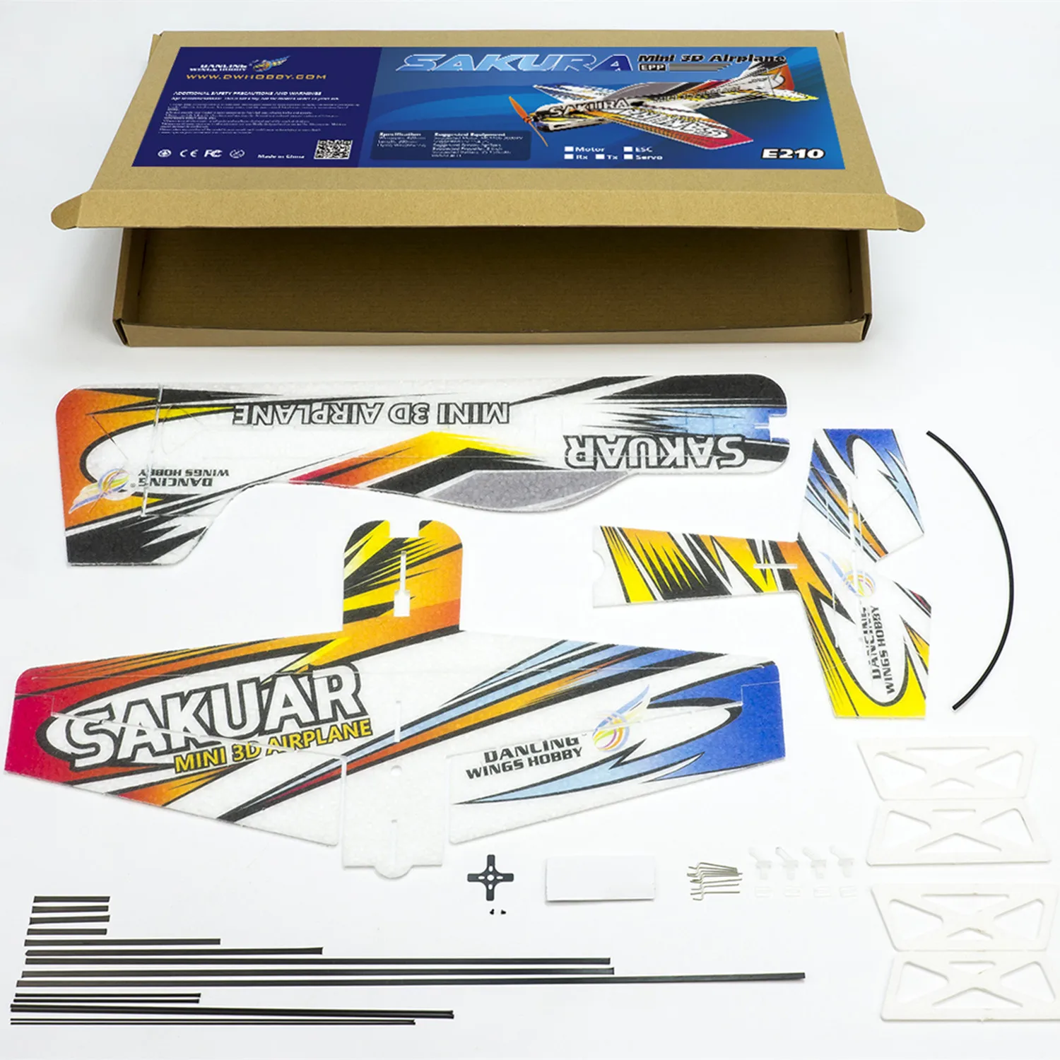 EPP Kit Micro 3D Indoor Airplane SAKURA Lightest plane KIT (UNASSEMBLED ) RC airplane RC MODEL HOBBY TOY HOT SELL RC PLANE